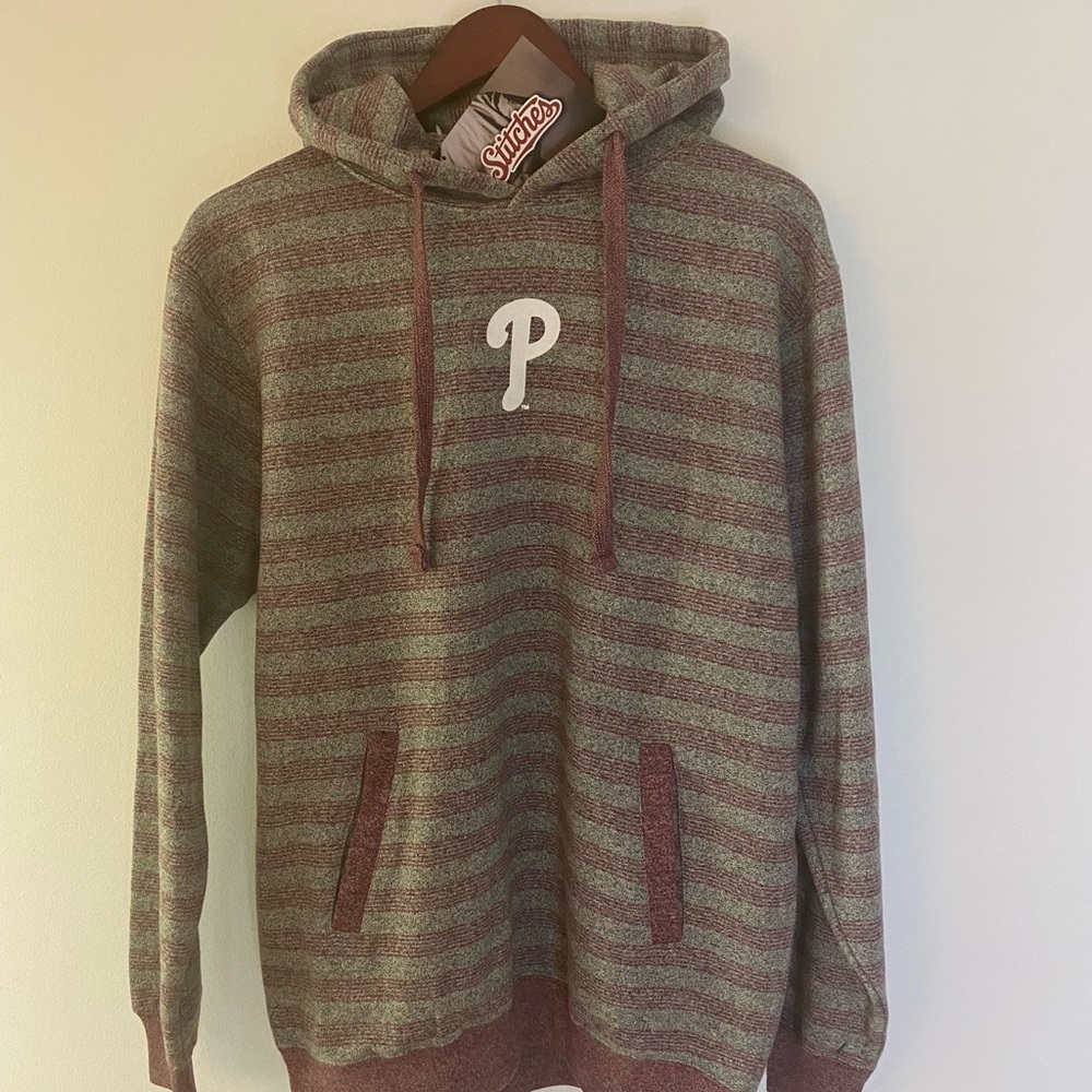 NWT Stitches Mens/Boys Phillies Hoodie Sweatshirt Size M